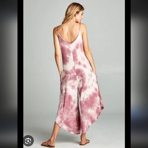 Tie-Dye Wide Leg Jumpsuit